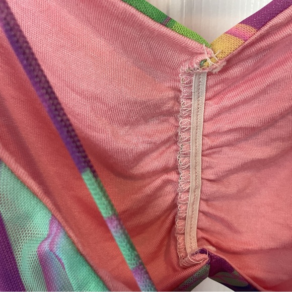 Pre-Owned Black Bead Moire Patterned Pastel Slip On Dress, Size Small - Picture 8 of 10